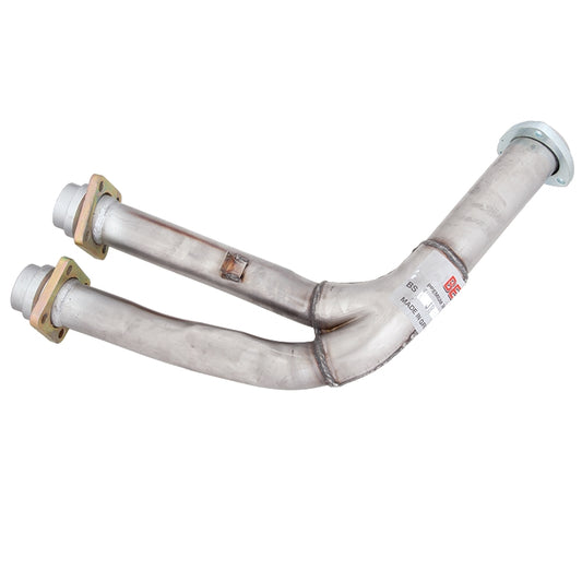 Front Exhaust Down Pipe, Stainless Steel., Exhaust Down Pipe - Front. Stainless Steel, Four Stud And Compression Olive Style Fitting.