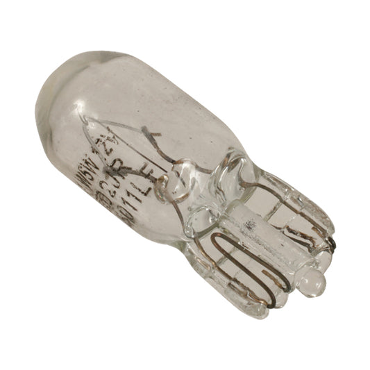Bulb 12V 5W, Bulb - Clear, Wedge Base, 12V 5W