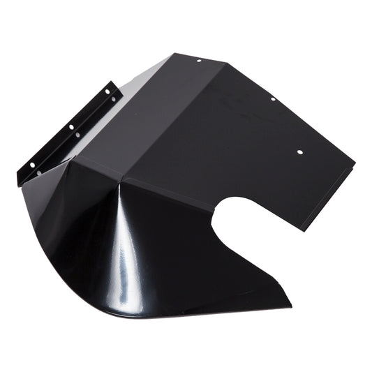 Mudshield Right Hand Front, Engine Frame Mudshield Panel, Right Hand - Gloss Black Finish