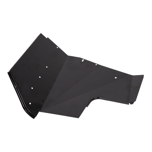 Mudshield Left Hand, Under Bonnet Wheelarch Mudshield, Left Hand. Black Power Coat Finish.