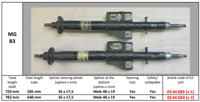 EZ Electric Power Steering Kit For All British Cars.
