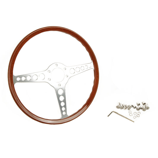 Jaguar XKE Wooden Steering Wheel. 15 Inch.