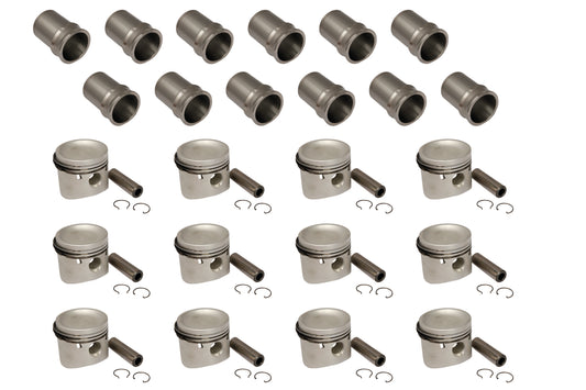Jaguar XKE V12 Standard sized pistons and liners C39909