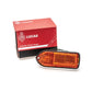 Lucas L824 Left hand front side marker lamp with Amber lens and reflector, moulded connector