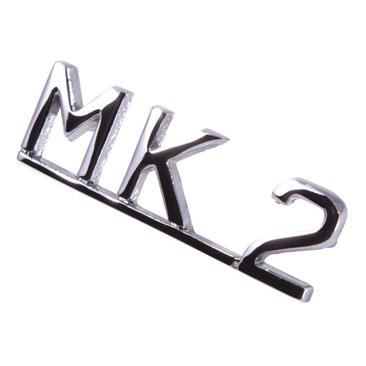 Mk2' Boot / Trunk Motif, Boot/Trunk Lid Badge "Mk 2" Underlined - Chrome Plated