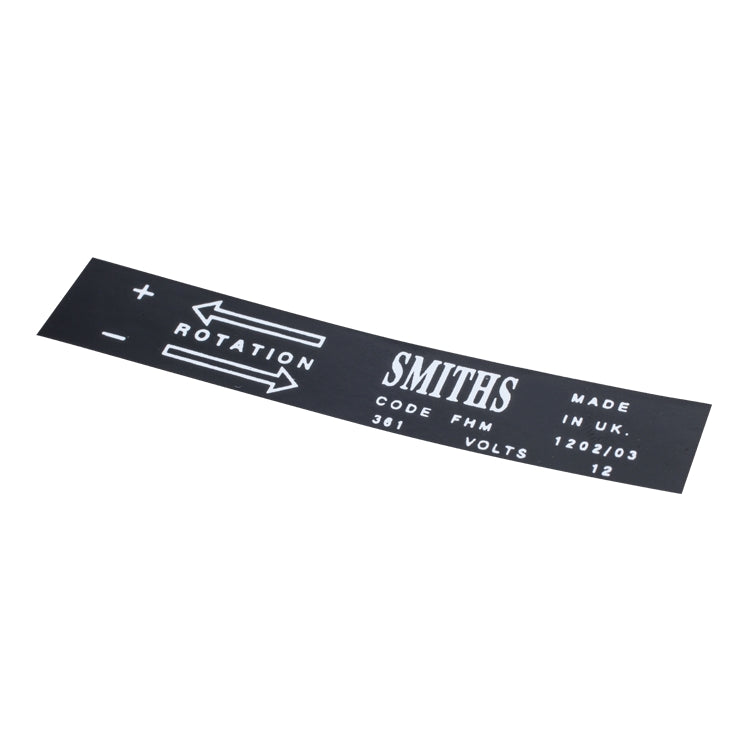 Fan Motor Decal "Smiths", Fan Motor Decal - "Smiths"