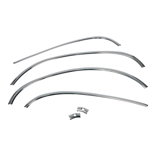 Headlamp Surround Chrome Beading Kit, Headlamp Chrome Beading -Kit Includes Two Outer Beadings, Two Inner Beadings And Two Joint Clips