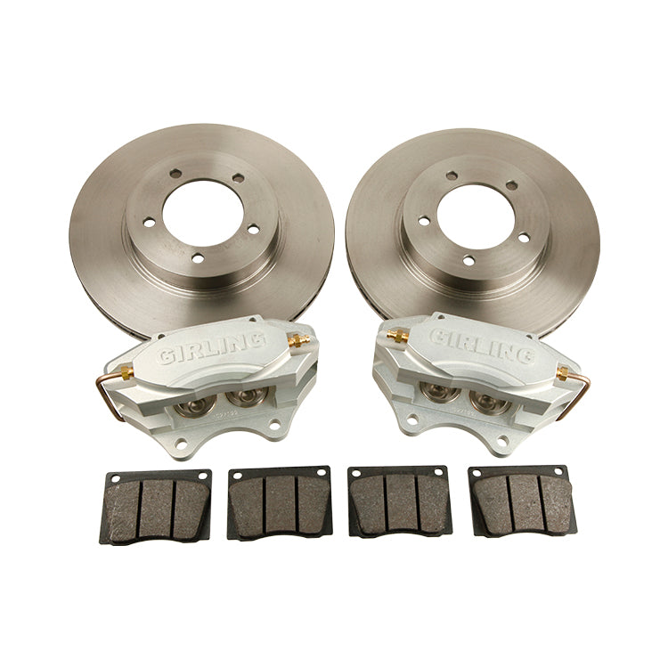 Girling up-rated 4 pot Brake Caliper kit replaces Girling 17/3 Calipers, with new vented discs