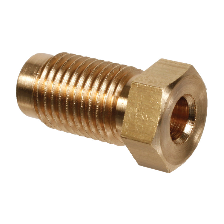 Brass Male Brake Union, Male Brake Union 3/8 Unf Thread. Suitable For Fitment With 3/16Th Brake/Clutch Pipe. Made In Brass