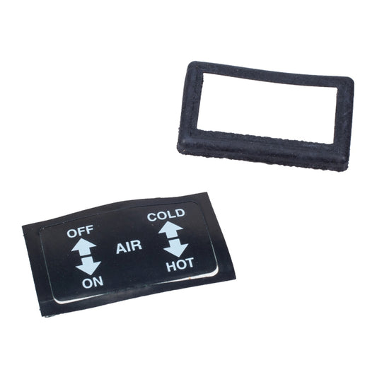 Heater Operation Decal, Heater Operation Decal - Includes Decal With On/Off And Hot/Cold Clearly Marked And Rubber Surround.