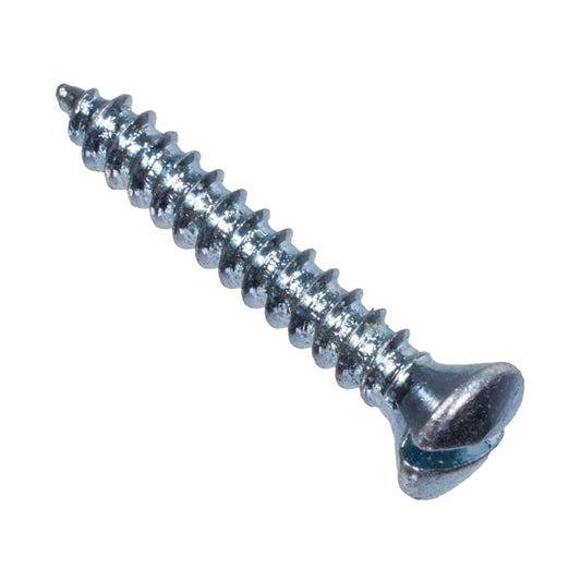 Self Tapping Screw - Slotted, Raised Countersunk, #4 X 3/4" Bzp Finish, Self Tapping Screw - Slotted, Raised Countersunk, #4 X 3/4" Bzp Finish