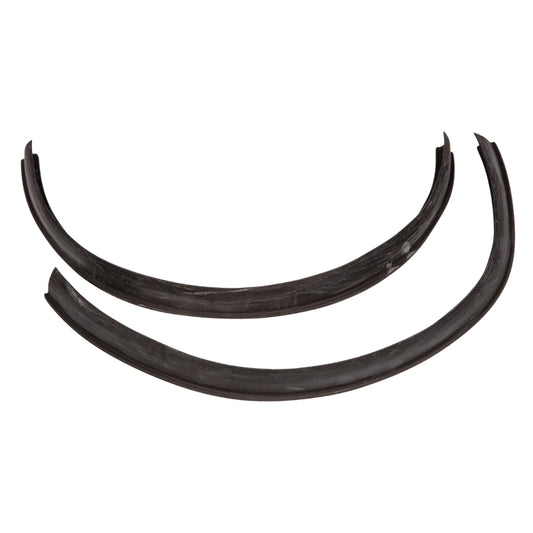 Door Glass Frame Rear Edge Seal Pair, Rubber Insert, At Rear Of Door Light Frames Seating On Quarter Lights