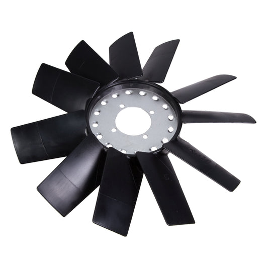 Radiator Cooling Fan Blade, Radiator Cooling Fan Blade - 11 Blade, Plastic Moulded. 4 Hole Fixing, Has 16 Holes Around Central Steel Plate. Black Finish