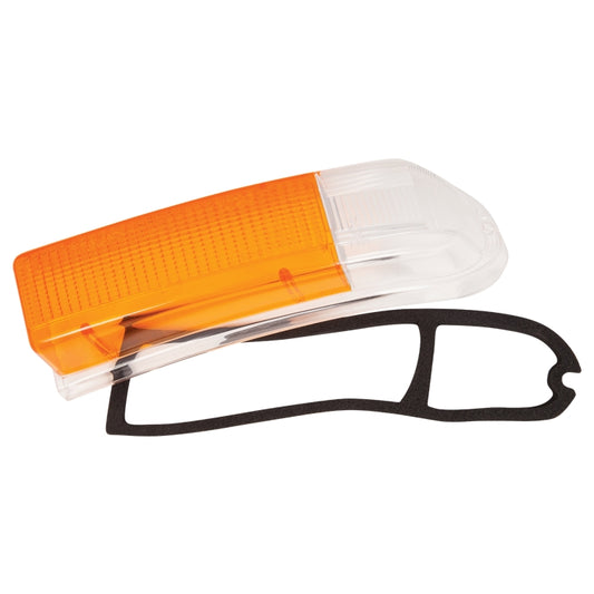 Lucas L901 Left hand side front side and indicator lens. Amber and clear