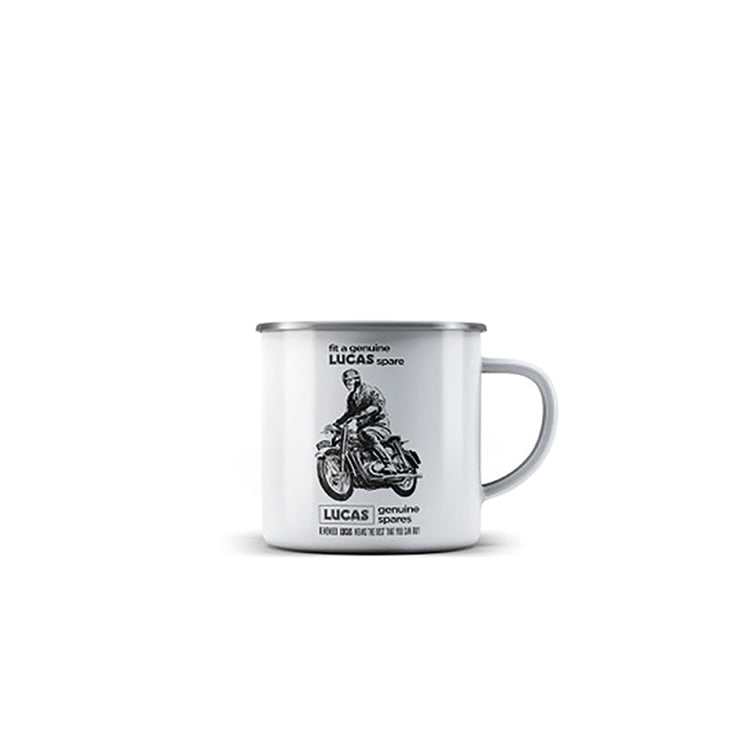 Lucas Motorcycle Spares Enamel Mug (Single Mug)