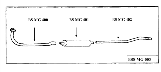 Stainless Steel Exhaust System MGTF 1950-1956 BSSMG003