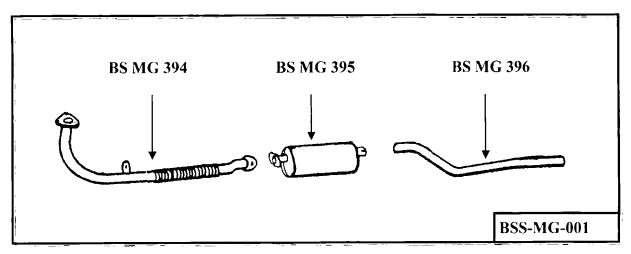 Stainless Steel Exhuast System MGTC 1945 BSSMG001