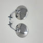 Pair Lucas Style 406  Chrome Door / Fender Mirrors