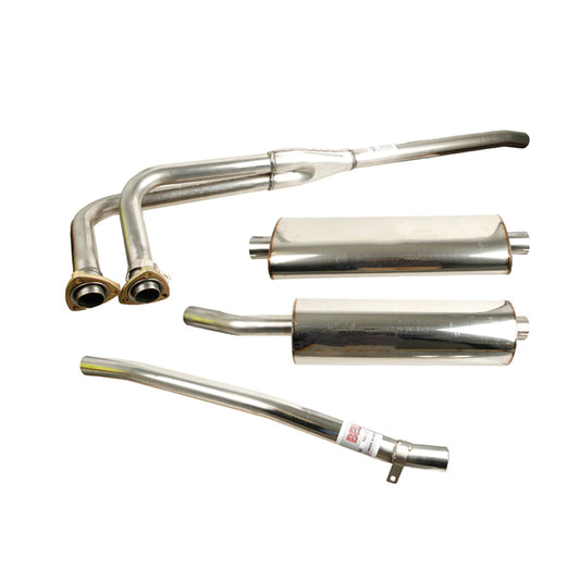 MGB Stainless Steel Exhaust System 1975-1980 EuroStyle Rubber Bumper